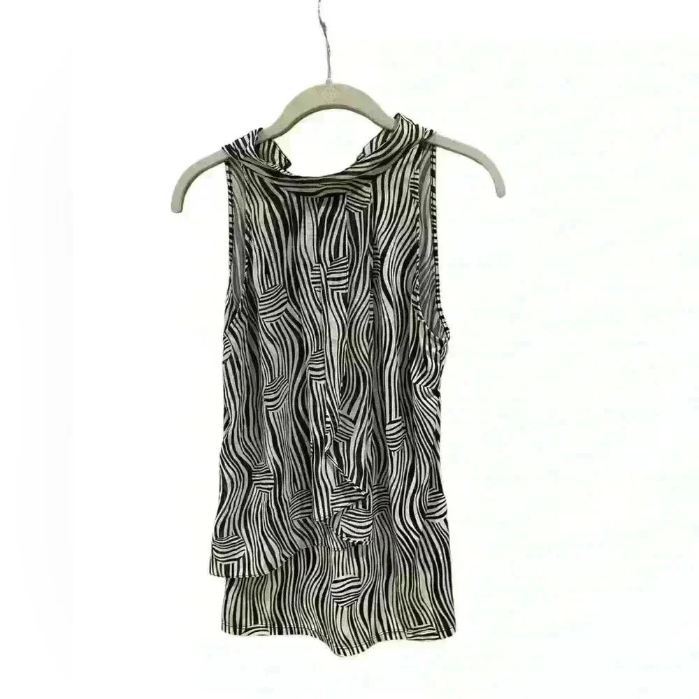 Milano Black and White Tank Top Size Medium